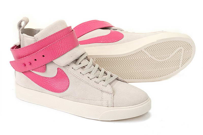 Nike Blazer autocollant Femmes chaussures blanc rose (4)